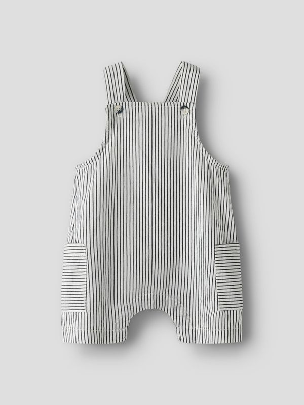 Nbmfar mørkeblå og offwhite stripete romper