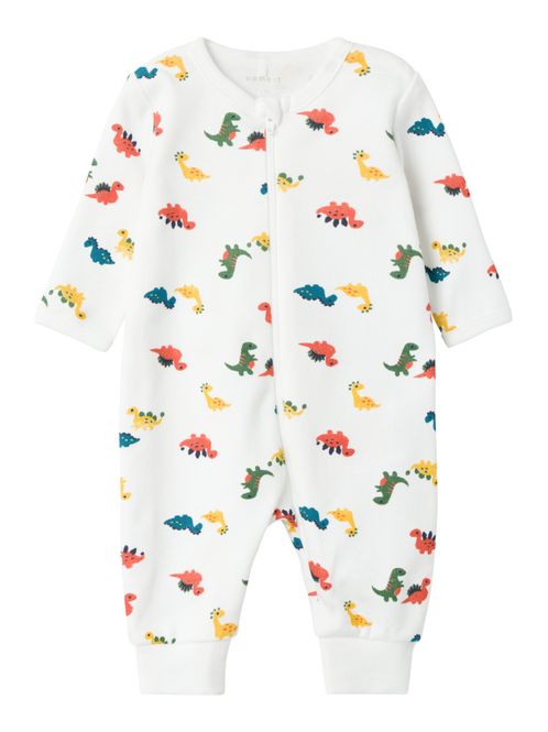 Hovedbilde Nbmnightsuit hvit pysjamas m/dinosaurer