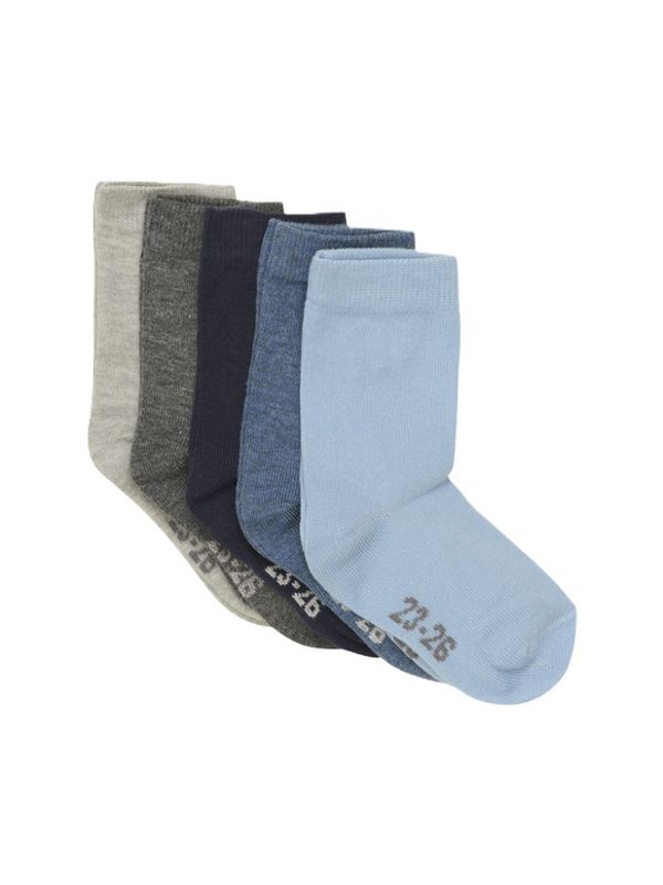 Minymo, 5pk ensfargede sokker