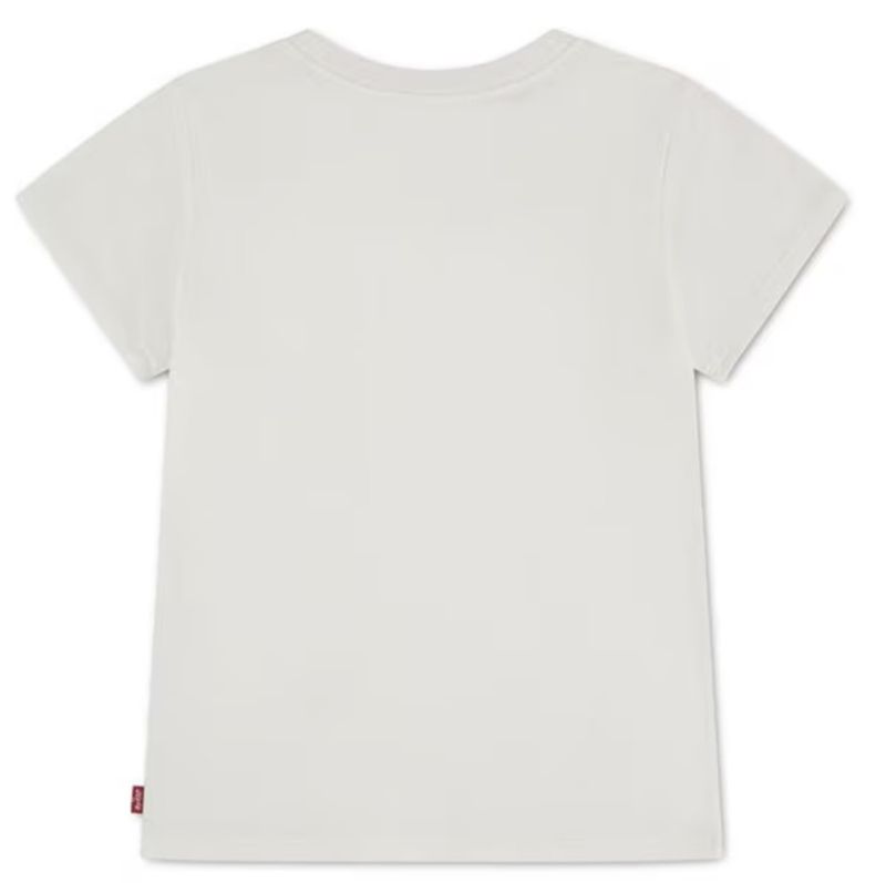 Levi's offwhite t-skjorte med lyseblå batwinglogo