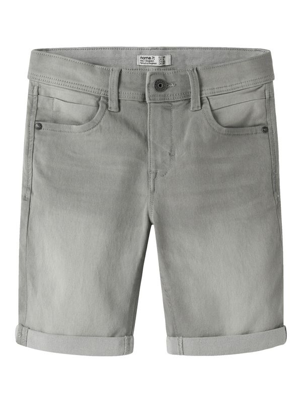 Nkmsilas lysegrå denim shorts